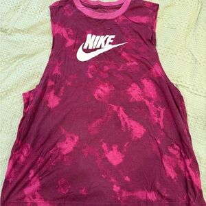 Nike Magenta Tee with White Logo